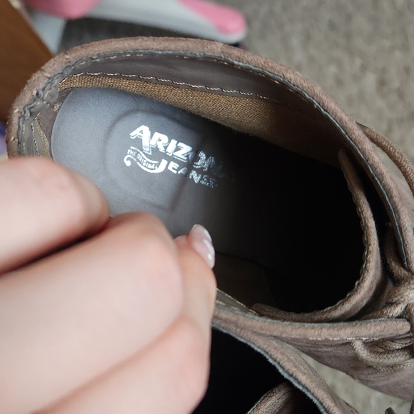 Arizona Grey Taupe Wedge Heels - Picture 4 of 5